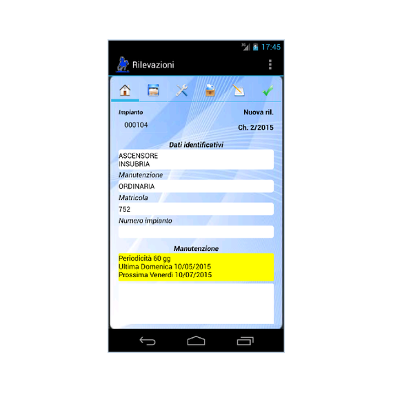 Gimi Mobile App - Nuova rilevazione